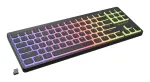 GENESIS Thor 430 TKL belaidė mechaninė žaidimų klaviatūra, Outemu Red jungikliai, RGB foninis ap&scaron;vietimas, trigubas režimas (USB-C/2,4GHz/Bluetooth), JAV anglų QWERTY, juoda