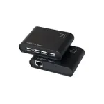 LogiLink USB 2.0 Cat.5 ilgintuvas su 4 prievadų &scaron;akotuvu, 50 m, juodas
