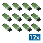 LogiLink FA01SC8 SC Simplex APC &scaron;viesolaidžio adapteris, be flan&scaron;o, žalias, 12 vnt. pakuotė