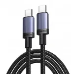 UGREEN USB-C į USB-C įkrovimo laidas USB 2.0 240W PD 3.1, aliuminio korpusas, pintas, 2m pilkas