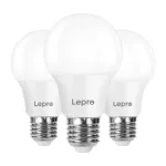 LEPRO 100089-WW-EU-3 LED lemputė, E27, A60, 8,5W (60W), 806 lm, 2700K &scaron;iltai balta, 180&deg;, 3 vnt. pakuotė