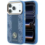Guess 4G Stripe Round Classic Logos MagSafe dėklas, skirtas iPhone 18 Pro Max / 17 Pro Max - mėlynas