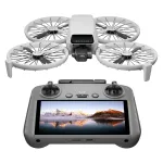 DJI Flip sulankstomas dronas su DJI RC 2, 48 MP, 4K HDR (3840x2160), 3110 mAh, 16 m/s, iki 31 min. skrydžio trukmės, sveria mažiau nei 249 g, juodas/baltas