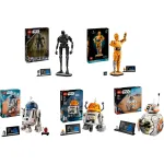 LEGO Star Wars droidų rinkinys (BB-8, R2-D2, BB-9E) &ndash; programuojami robotai su programėle