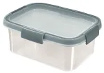 CURVER Smart Eco Fresh stačiakampė maisto laikymo dėžutė 1,2L, permatoma su žaliu dangteliu, 100% perdirbtas plastikas