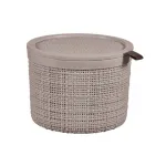 CURVER Pintinė su dangteliu Jute apvali 2L &Oslash;17x13cm smėlio spalvos