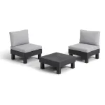 KETER Elements Balcony Set lauko baldų rinkinys, pilkas/&scaron;viesiai pilkas