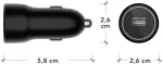 dbramante1928 Re-Charge 30W USB-C PD automobilinis įkroviklis - juodas CC3000BL7081
