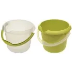 keeeper Mika apvalus valymo kibiras, 5 L, permatomas, ergonomi&scaron;ka rankena, integruota matavimo skalė 1170500100000