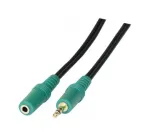 EXERTIS CONNECT 3,5 mm stereo garso prailginimo kabelis M/F 3,0 m juodas 108865