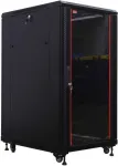 IT-BUDGET 19 inch tinklo spintelė SRK - 22U - 600x800 mm - stiklinės priekinės durelės / vientiso plieno galinės durelės - surinkta - juoda (99ITB19SRK2268GSNM)