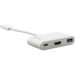 Kramer ADC-U31C/M2 USB-C daugiafunkcis adapteris - 4K HDMI, USB-A, USB-C PD, 17 cm, baltas 99-97210004