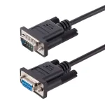 StarTech.com 3m RS232 Serial Null Modem kabelis, crossover serialinis kabelis su Al-Mylar ekranavimu, DB9 COM prievado kabelis, moteri&scaron;kas-į-vyri&scaron;ką, suderinamas su DTE įrenginiais, juodas, F/M