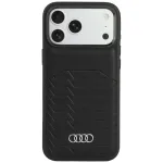 Audi GT sintetinės odos &bdquo;MagSafe&ldquo; dėklas, skirtas &bdquo;iPhone 18 Pro Max&ldquo; / &bdquo;17 Pro Max&ldquo;, juodas