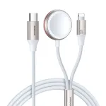 Joyroom S-IW012 2 viename magnetinis įkrovimo kabelis, skirtas iPhone ir Apple Watch, Lightning, 1,5 m, baltas
