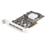 StarTech.com 4 prievadų USB PCIe kortelė &ndash; 10Gbps USB 3.1/3.2 Gen 2 Type-A PCI Express i&scaron;plėtimo kortelė su 2 valdikliais &ndash; 4x USB-A &ndash; USB PCIe priedų adapterio kortelė &ndash; Windows/Mac/Linux