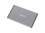 I&scaron;orinis HDD/SSD korpusas NATEC Rhino GO &mdash; 2,5 colio SATA, 9,5 mm, USB 3.0, aliuminis, pilkas, iki 4 TB