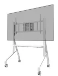 Neomounts MOVE Go XL FL50-575WH1 mobilus televizoriaus stovas su ratukais, 65-110 colių, iki 125 kg, VESA 100x100-1100x600, auk&scaron;tis 129-139 cm, su užraktu, greitas montavimas, T&Uuml;V, baltas