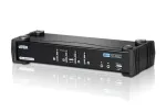 ATEN CS1784A 4 prievadų USB DVI Dual Link KVM jungiklis su garsu ir USB 2.0 &scaron;akotuvu (KVM kabeliai įtraukti)