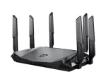 MSI RadiX AX6600 WiFi 6 Tri-Band belaidis mar&scaron;rutizatorius Gigabit Ethernet Tri-band (2,4 GHz / 5 GHz / 5 GHz) Juoda