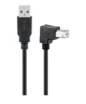 Microconnect USBAB2ANGLED USB 2.0 laidas USB A &ndash; USB B 2 m, juodas