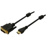 Logilink &ndash; HDMI / DVI vaizdo kabelis &ndash; 30 AWG &ndash; HDMI, 19 kontaktų (M) &ndash; DVI-D (M) &ndash; 2 m &ndash; dviguba izoliacija &ndash; juoda (CH0004)