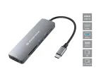 Conceptronic DONN11G 6-in-1 USB 3.2 Gen 1 dokų stotelė, HDMI, 100W USB PD, USB 3.0, USB 2.0, SD, TF/MicroSD
