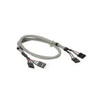 InLine USB 2.0 vidinis prailginimo kabelis 2x 4 kontaktų IDC vyri&scaron;kas/moteri&scaron;kas, 0,60 m, biri