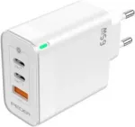 PEDEA Fast Charger &bdquo;Triple&ldquo; 65W GaN USB-C PD USB-A Baltas - Maitinimo blokas - USB Type C