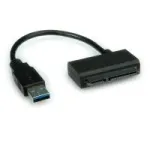 ROLINE USB 3.0 į SATA adapteris &ndash; saugyklos valdiklis &ndash; 6,4 cm, 8,9 cm (2,5, 3,5 colio) &ndash; SATA 6 Gb/s &ndash; 600 MB/s &ndash; USB 3.0 &ndash; juodas (12.02.1043)