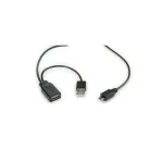 ROLINE USB 2.0 Y kabelis - 2x Type A (ST / BU) - Micro B ST - 1m - Ekranuotas