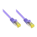 RJ45 jungiamasis laidas su Cat.7 žaliaviniu kabeliu ir užrakto apsauga (RNS&reg;), S/FTP, PiMF, halogenų neturintis, 600MHz, OFC, violetinis, 2m, Good Connections&reg; (8070R-020V)