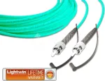 Lightwin auk&scaron;tos kokybės simplex LWL &scaron;uoliukas, MM OM3, ST &ndash; ST (LSP-50 ST-ST 2.0 OM3)
