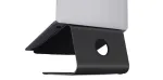 Rain Design mStand &ndash; stovas ne&scaron;iojamam kompiuteriui &ndash; juodas &ndash; aliuminis &ndash; tinka visiems MacBook &ndash; 253 mm &ndash; 190 mm