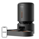 Petlibro Granary automatinis &scaron;ėrimo aparatas su kamera ir dvigubu dubeniu, 5L (juodas)