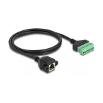 DeLOCK RJ45 kabelis Cat.6 lizdas į gnybtų bloko adapterį 1 m