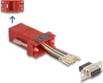 DeLOCK D-Sub 9 kontaktų lizdas į RJ45 lizdas surinkimo rinkinys raudonas VGA RJ-45