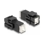 DeLOCK Keystone modulis USB 2.0 Type-B lizdas į USB 2.0 Type-B lizdą juodas