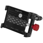 LogiLink Fahrrad-Smartphonehalterung, fixiert, schwarz/rot hochwertige Aluminiumlegierung, geeignet f&uuml;r Mobilger&auml;te - 1 St&uuml;ck (AA0146)