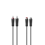 Hama 00205095 garso kabelis 5 m 2 x RCA juodas