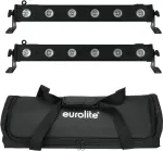 LED juostų rinkinys EUROLITE 2x LED BAR-6 QCL RGBW su mink&scaron;tu dėklu