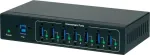 Renkforce 7 prievadų USB 3.0 pramoninis &scaron;akotuvas, tvirtinamas prie sienos, juodas