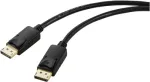 Renkforce DisplayPort jungiamasis laidas, DisplayPort ki&scaron;tukas &ndash; DisplayPort ki&scaron;tukas, 2,00 m, juodas (RF-5771514)