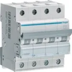 Hager automatinis jungiklis 4 polių C-25A, 6kA MCN425 (MCN425)