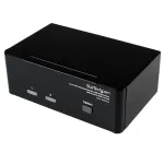 StarTech.com 2 prievadų DVI VGA dviejų monitorių KVM jungiklis USB su garsu ir USB 2.0 &scaron;akotuvu