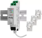 Shelly Pro 3EM 120A v2 3 fazių i&scaron;manusis elektros skaitiklis (DIN bėgelis)
