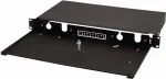 LogiLink FB0001B 19 inch 1U I&scaron;traukiama Skaidulinės Optikos Sujungimo Dėžė, Tu&scaron;čias Korpusas, Juoda