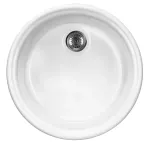 DEANTE 1-Bowl Ceramic Kitchen Sink White Inset Drop-in 520x390x200 mm