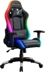 X Rocker Agility Compact eSports Gaming Office Chair su LED ap&scaron;vietimu ir programėlės valdymu - Juoda (2023028)