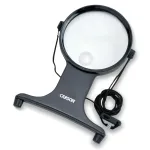 Carson HF-25 MagniFree LED didinamoji lempa 2x/5x 11 cm juoda